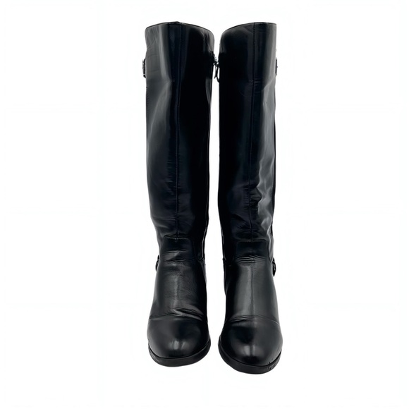 Liz Claiborne Dallas Black Knee High Tall Riding Boots Memory Foam Sz 9.5 Women - Picture 2 of 9